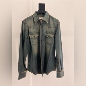 Saint Laurent Denim Western Shirt Size M New NWT